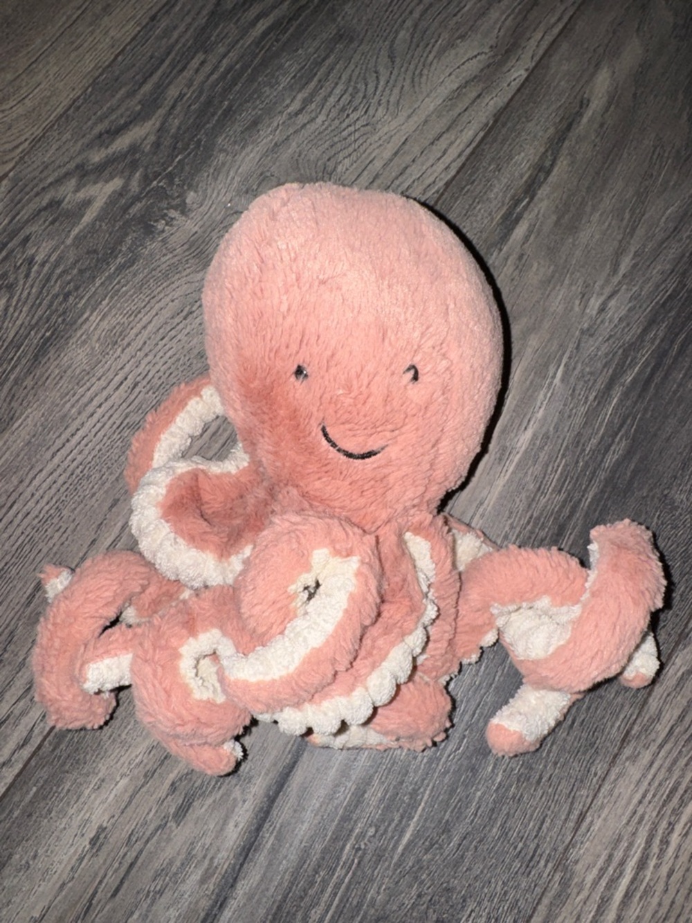 JELLYCAT Plush Pink Octopus Stuffed Toy - Soft Cuddly Sea Creature